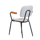 Scandinavian dining room chair Oskar beige recycled fabric - image 10