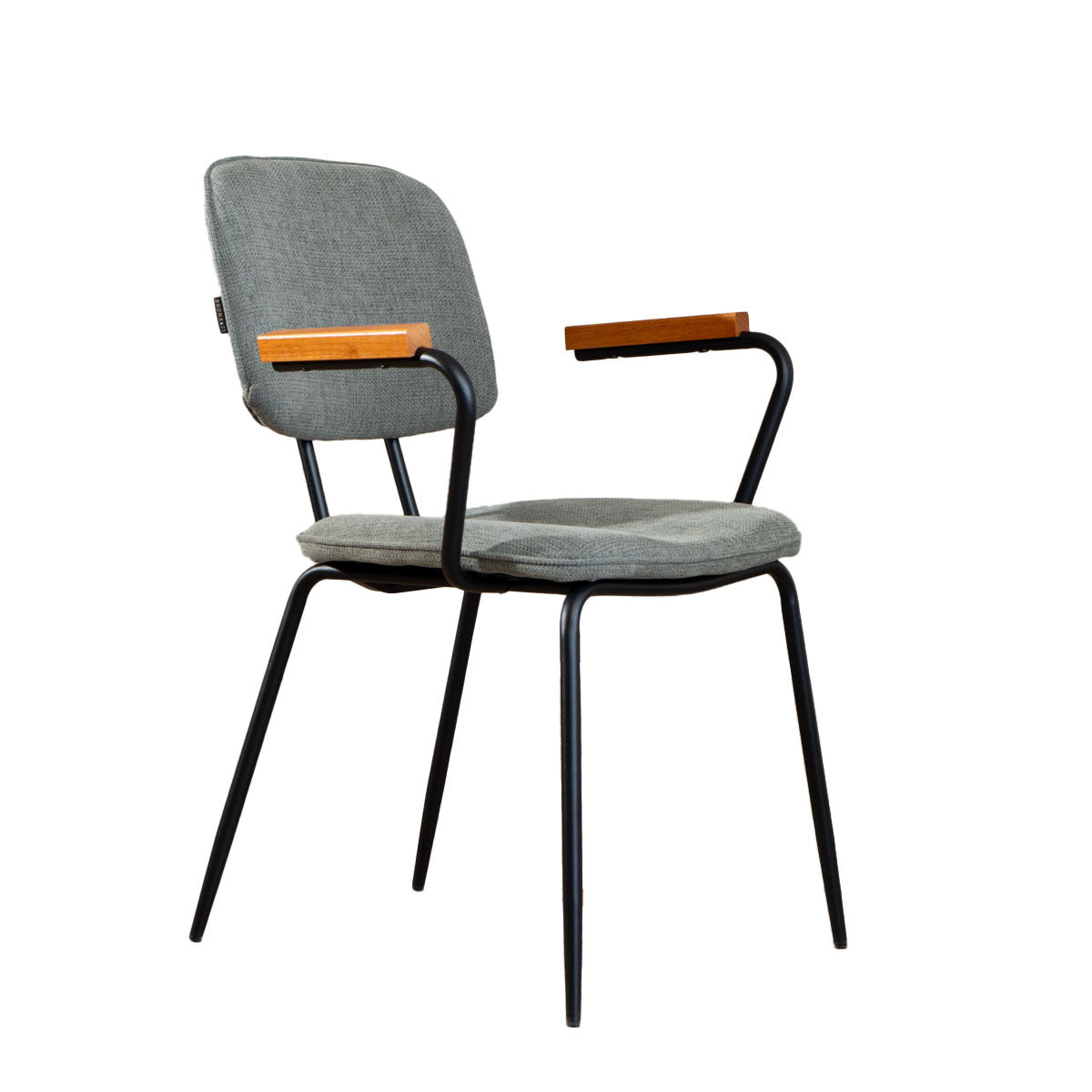 Scandinavian dining room chair Oskar green recycled fabric Recycled polyester