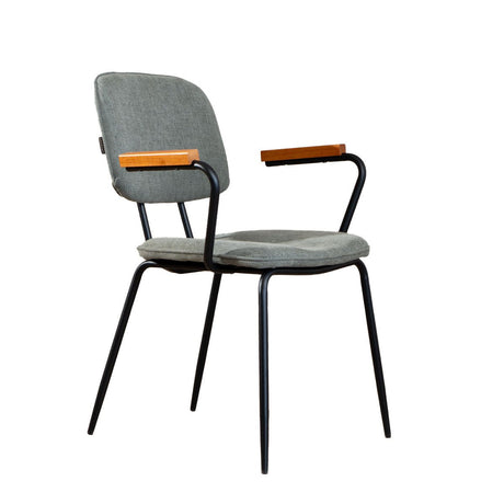 Scandinavian dining room chair Oskar green recycled fabric Recycled polyester