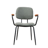 Scandinavian dining room chair Oskar green recycled fabric - image 8