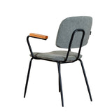 Scandinavian dining room chair Oskar green recycled fabric - image 10