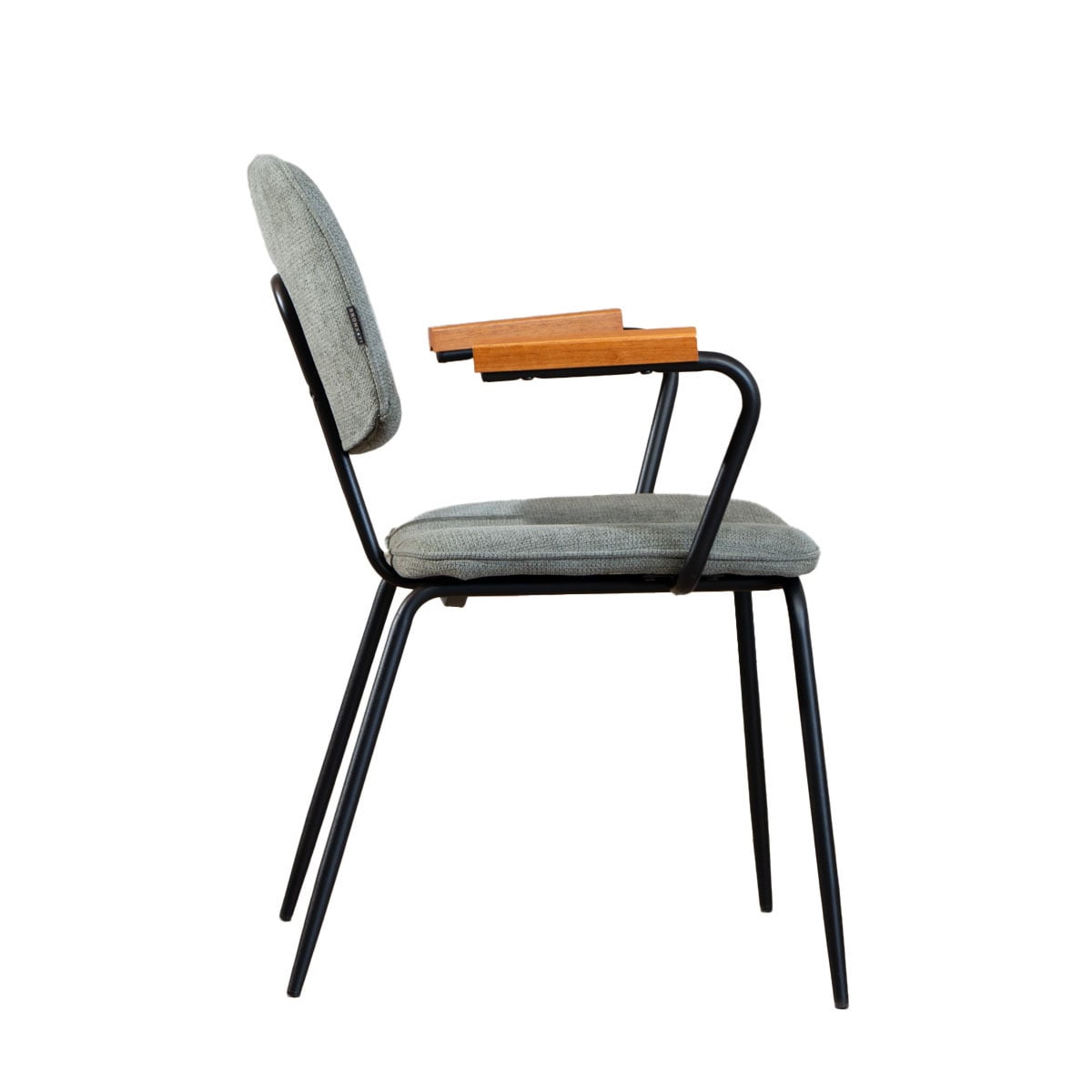 Scandinavian dining room chair Oskar green recycled fabric - image 9