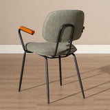 Scandinavian dining room chair Oskar green recycled fabric - image 6