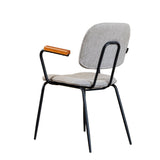 Scandinavian dining room chair Oskar taupe recycled fabric Recycled polyester