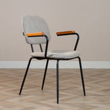 Scandinavian dining room chair Oskar taupe recycled fabric Recycled polyester