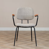 Scandinavian dining room chair Oskar taupe recycled fabric Recycled polyester