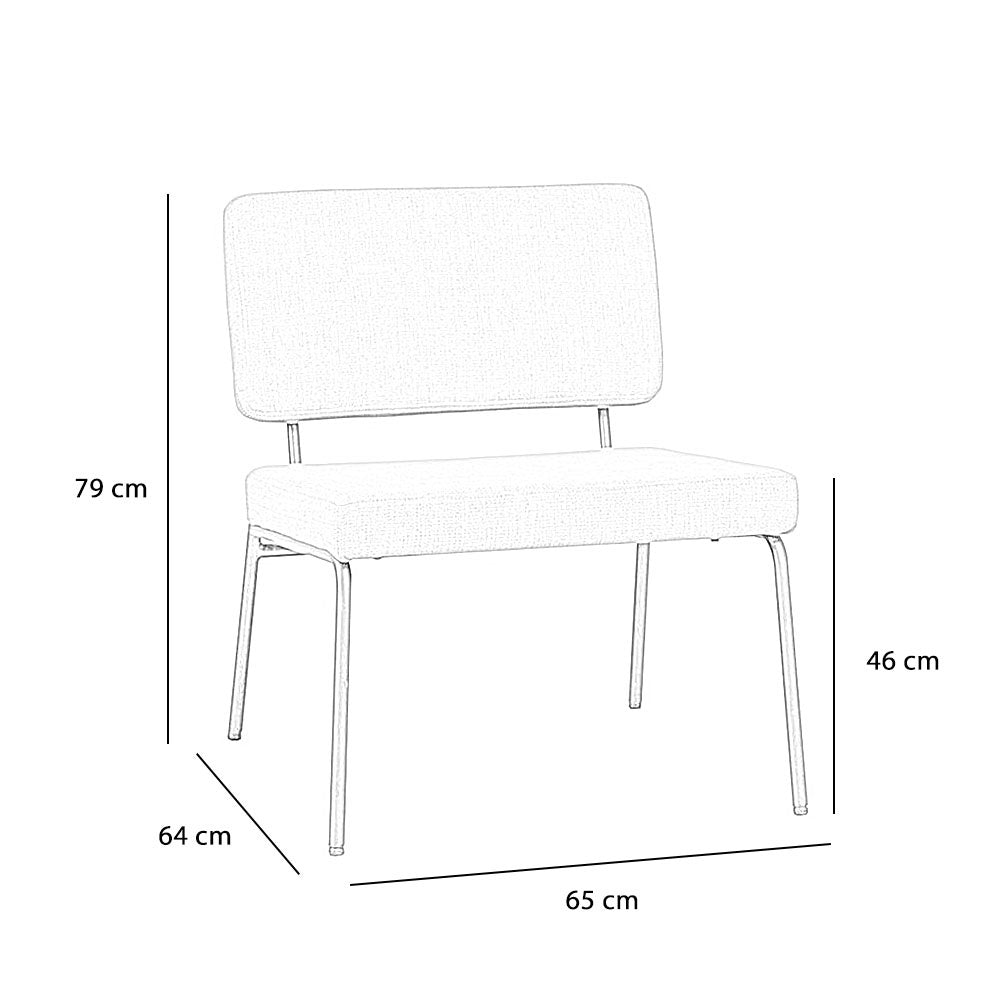Scandinavian armchair Aspen beige recycled fabric - image 7