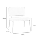 Scandinavian armchair Aspen beige recycled fabric - image 7