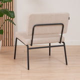 Scandinavian armchair Aspen beige recycled fabric - image 4