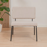 Scandinavian armchair Aspen beige recycled fabric - image 3