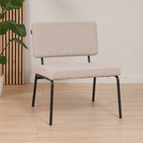 Scandinavian armchair Aspen beige recycled fabric - image 1
