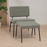 Scandinavian armchair Aspen green recycled fabric - image 2