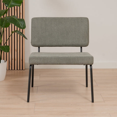 Scandinavian armchair Aspen green recycled fabric - image 3