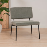 Scandinavian armchair Aspen green recycled fabric - image 1
