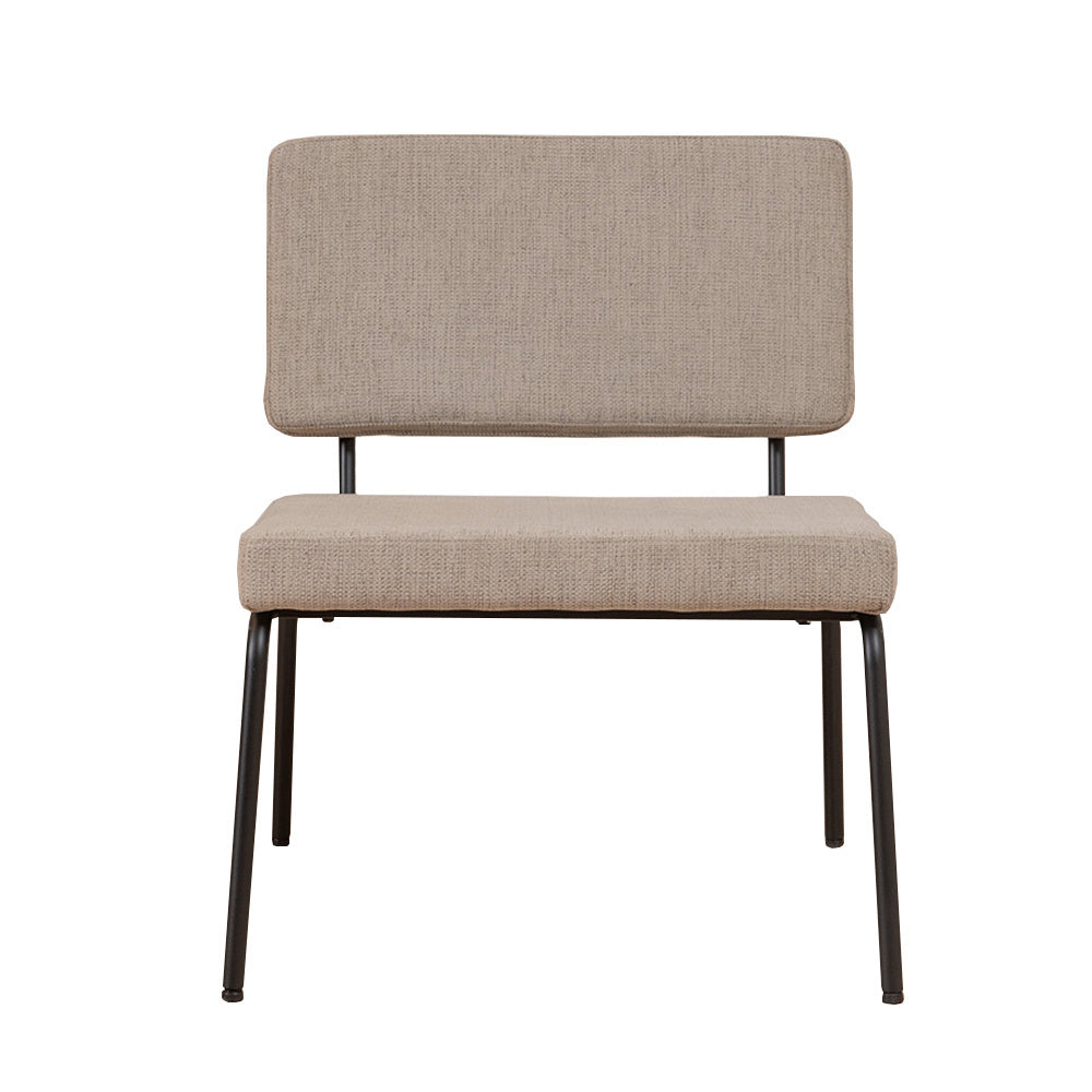 Scandinavian armchair Espen taupe recycled fabric Recycled polyester