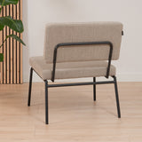 Scandinavian armchair Espen taupe recycled fabric - image 4