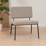 Scandinavian armchair Espen taupe recycled fabric - image 1