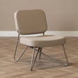 Scandinavian armchair Viggo taupe recycled fabric Recycled polyester