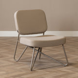 Scandinavian armchair Viggo taupe recycled fabric Recycled polyester