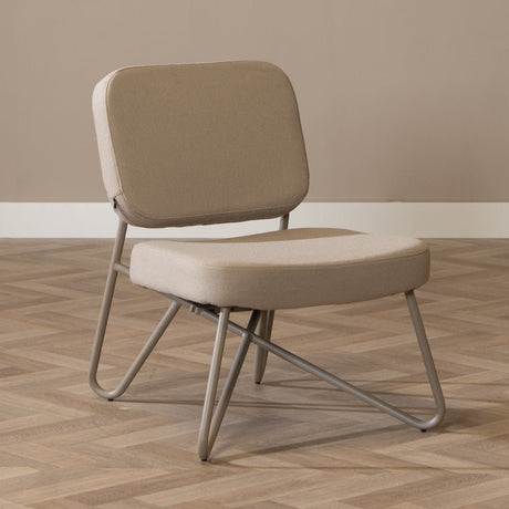 Scandinavian armchair Viggo taupe recycled fabric Recycled polyester