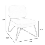 Scandinavian armchair Viggo taupe recycled fabric Recycled polyester