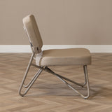 Scandinavian armchair Viggo taupe recycled fabric Recycled polyester