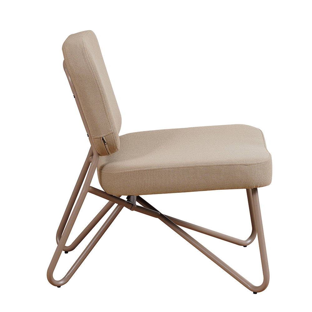 Scandinavian armchair Viggo taupe recycled fabric Recycled polyester