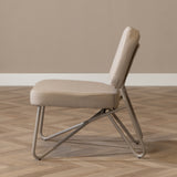 Scandinavian armchair Viggo taupe recycled fabric Recycled polyester