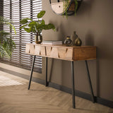 Dressing table Alisa DH Interior Acacia LxWxH 125x46x23 Acacia wood Atmospheric photo diagonal front view