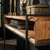 Dressing table Jojo DH Interior Acacia LxWxH 116x41x28 Acacia wood Atmospheric photo detail