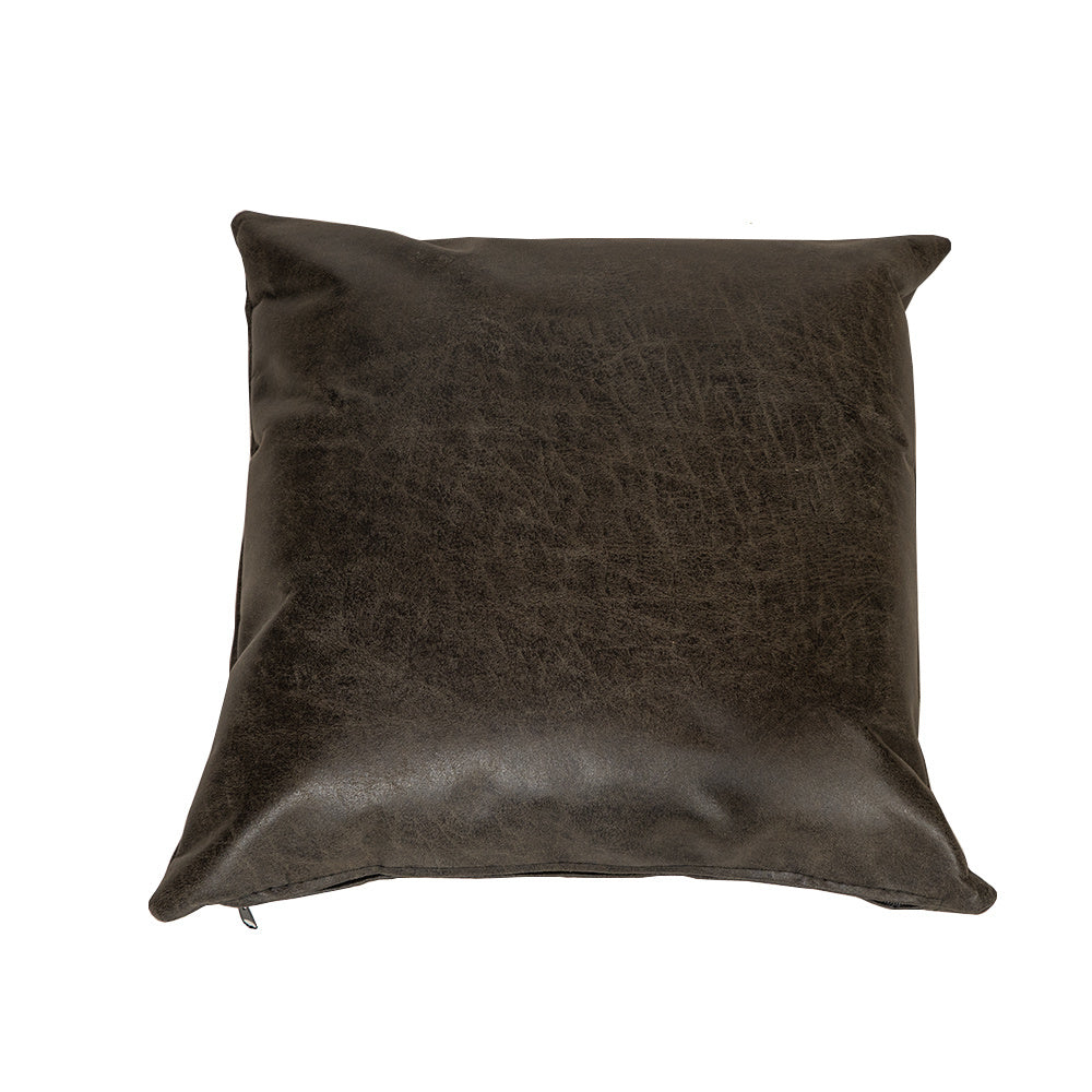 Decorative cushion Kyla eco-leather anthracite 45 x 45 cm