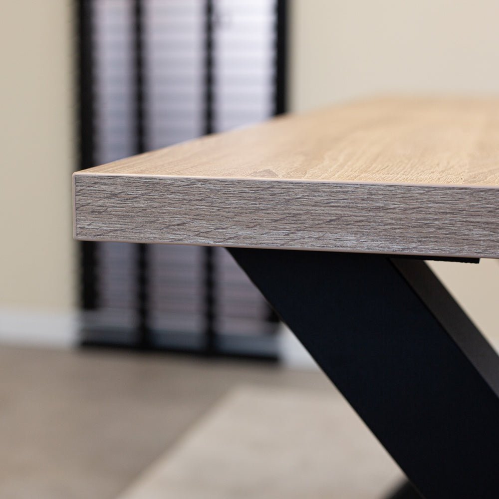 Lenzo Robson Oak table top Dimehouse Brown LxWxH 172x83x7 Melamine Atmosphere photo detail