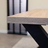 Lenzo Robson Oak table top Dimehouse Brown LxWxH 172x83x7 Melamine Atmosphere photo detail
