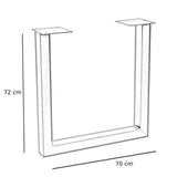 Table base U-Frame metal black (set of 2)