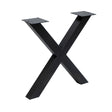Table base X-Frame metal black (set of 2)