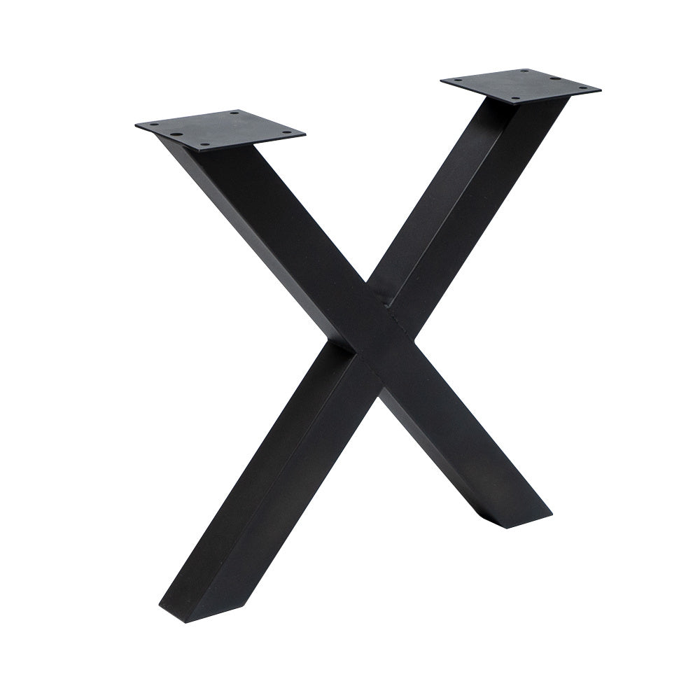 Table base X-Frame metal black (set of 2)