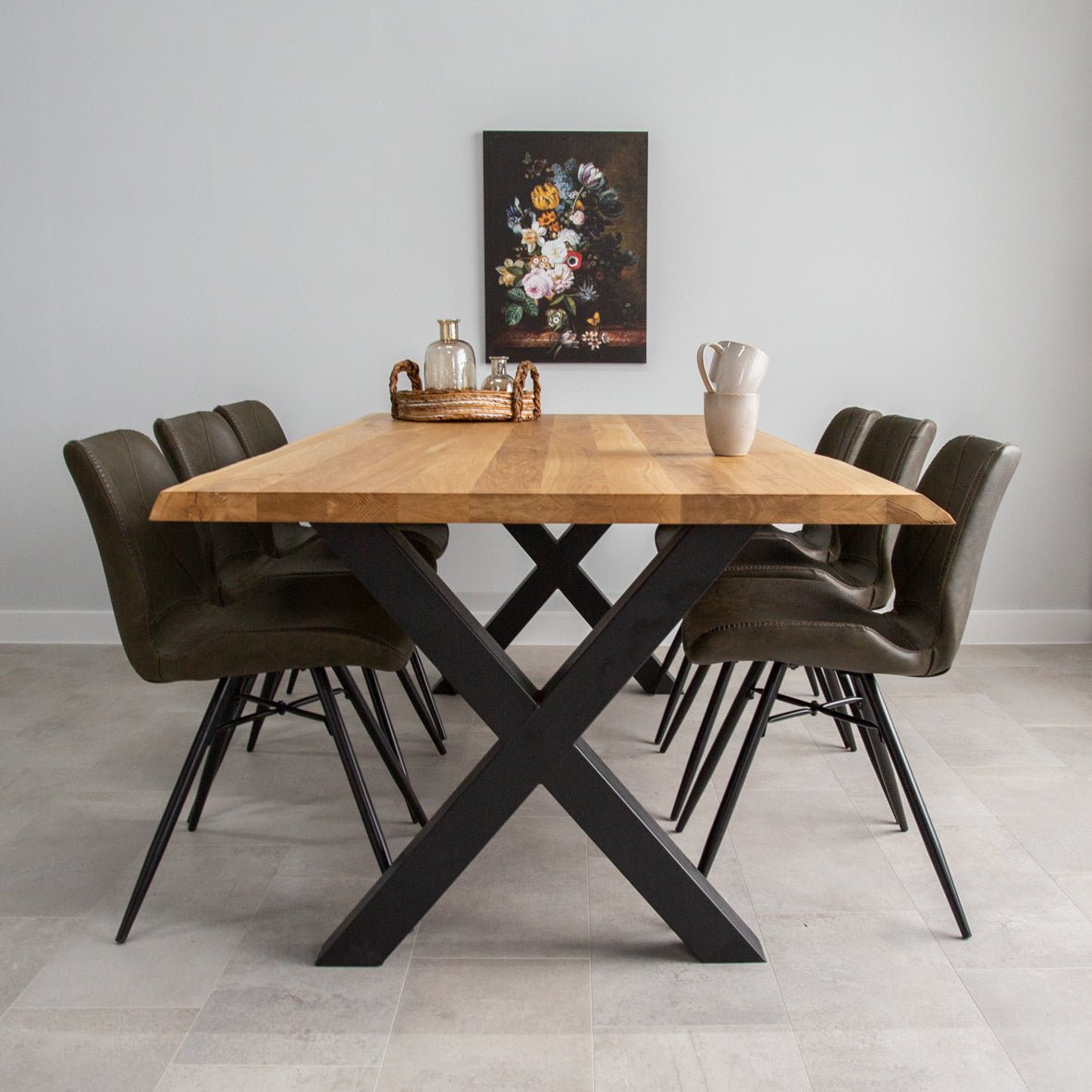 Table base X-Frame metal black (set of 2) - image 2