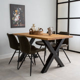 Table base X-Frame metal black (set of 2) - image 1