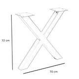 Table base X-Frame metal black (set of 2) - image 4