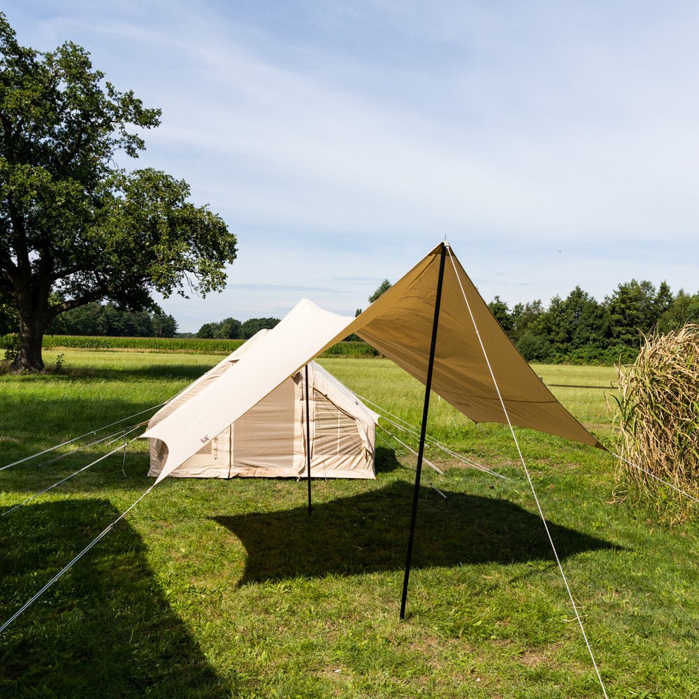 Awning Tarp Cotton Beige 420x420 cm | Dimehouse