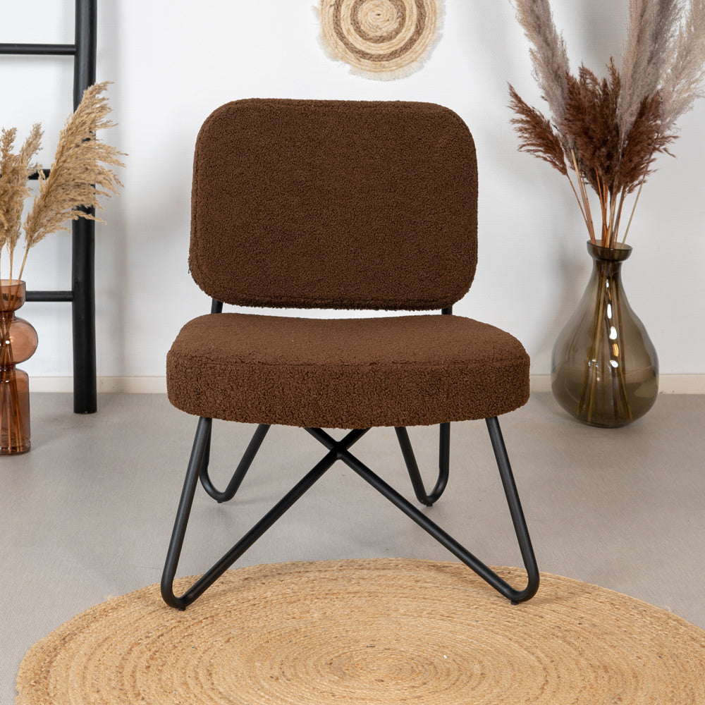 Teddy armchair Julia brown Teddy fabric