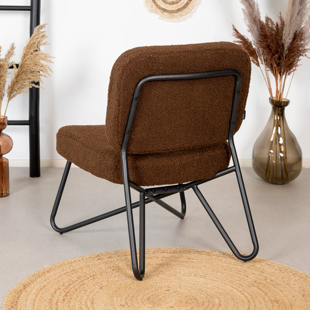 Teddy armchair Julia brown Teddy fabric