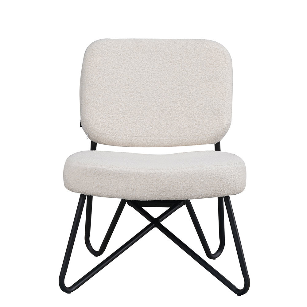 Teddy armchair Julia white Teddy fabric