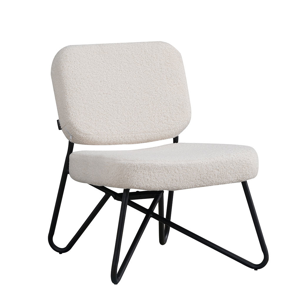 Teddy armchair Julia white Teddy fabric