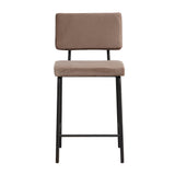 Velvet bar stool Espen taupe 64-77 cm - image 6