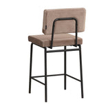 Velvet bar stool Espen taupe 64-77 cm - image 8