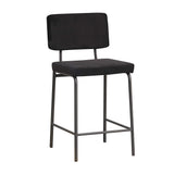 Velvet bar stool Aspen black 64-77 cm - image 5
