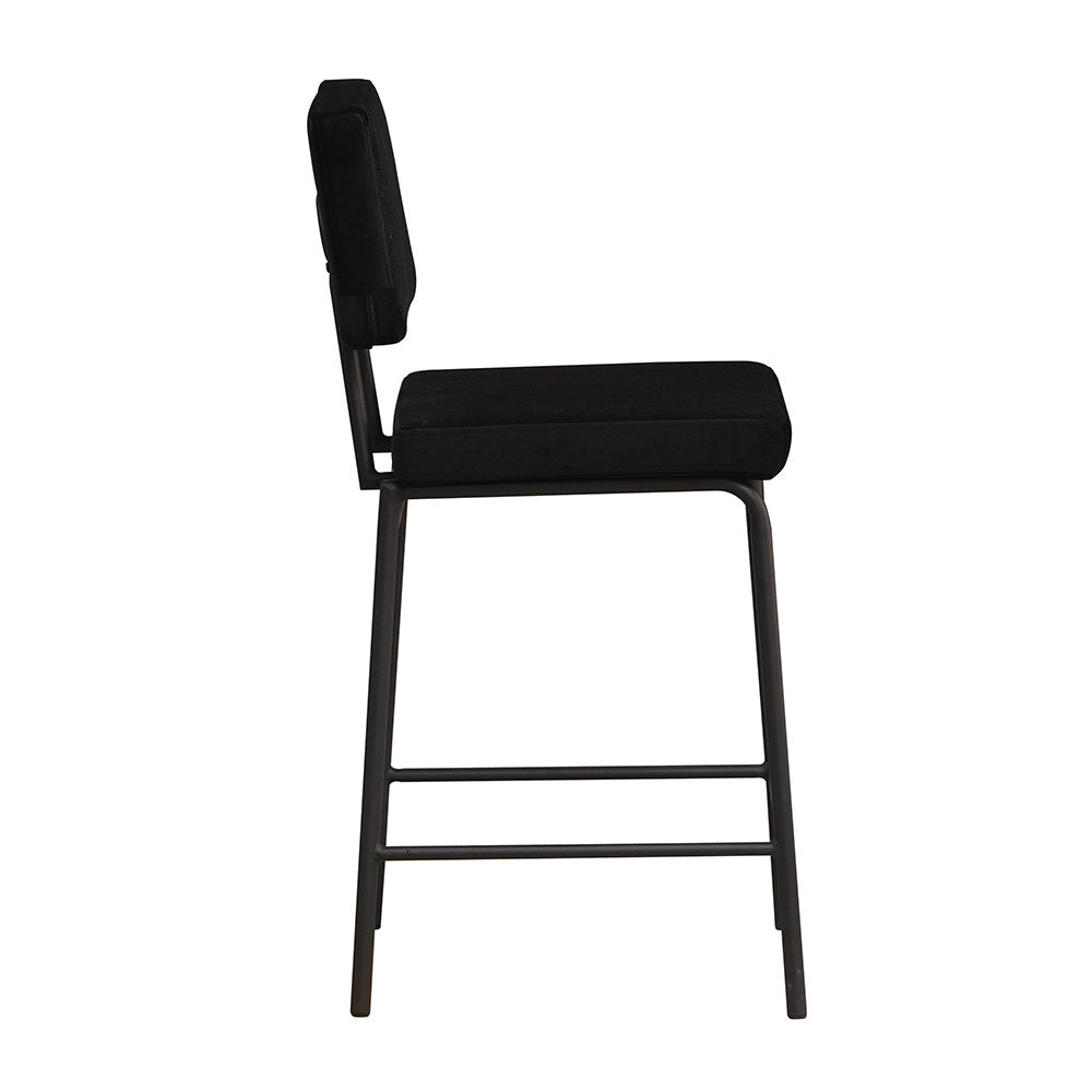 Velvet bar stool Aspen black 64-77 cm - image 7