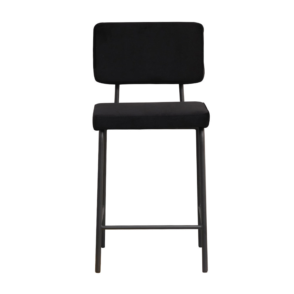 Velvet bar stool Aspen black 64-77 cm - image 6