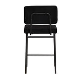 Velvet bar stool Aspen black 64-77 cm - image 9